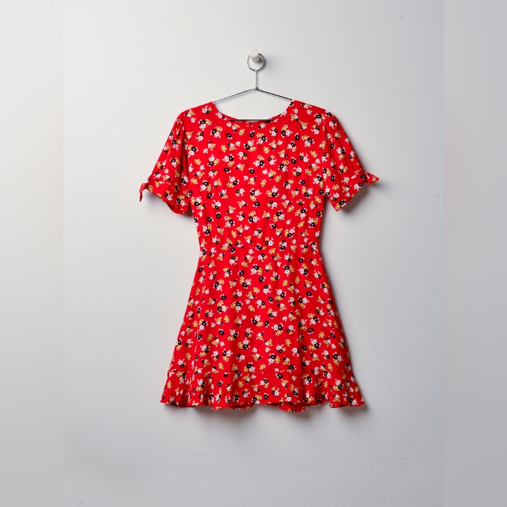 Faithfull The Brand Daphne Floral Short Sleeve Mini Dress - Picture 4 of 16